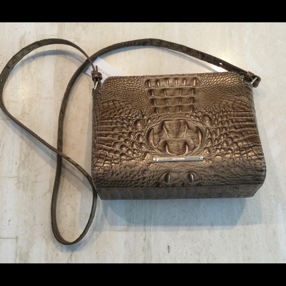 Brahmin Carrie Crossbody Croc Embossed Leather Bag - Picture 8 of 16
